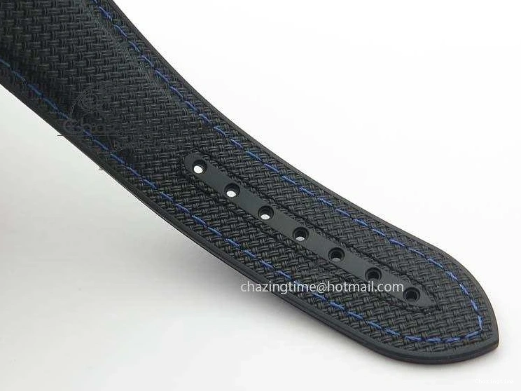 0428 Unique Planet Ocean 45mm Real Ceramic Blue BP-Maker Best Edition Black Dial On Nylon Rubber Strap A 8184